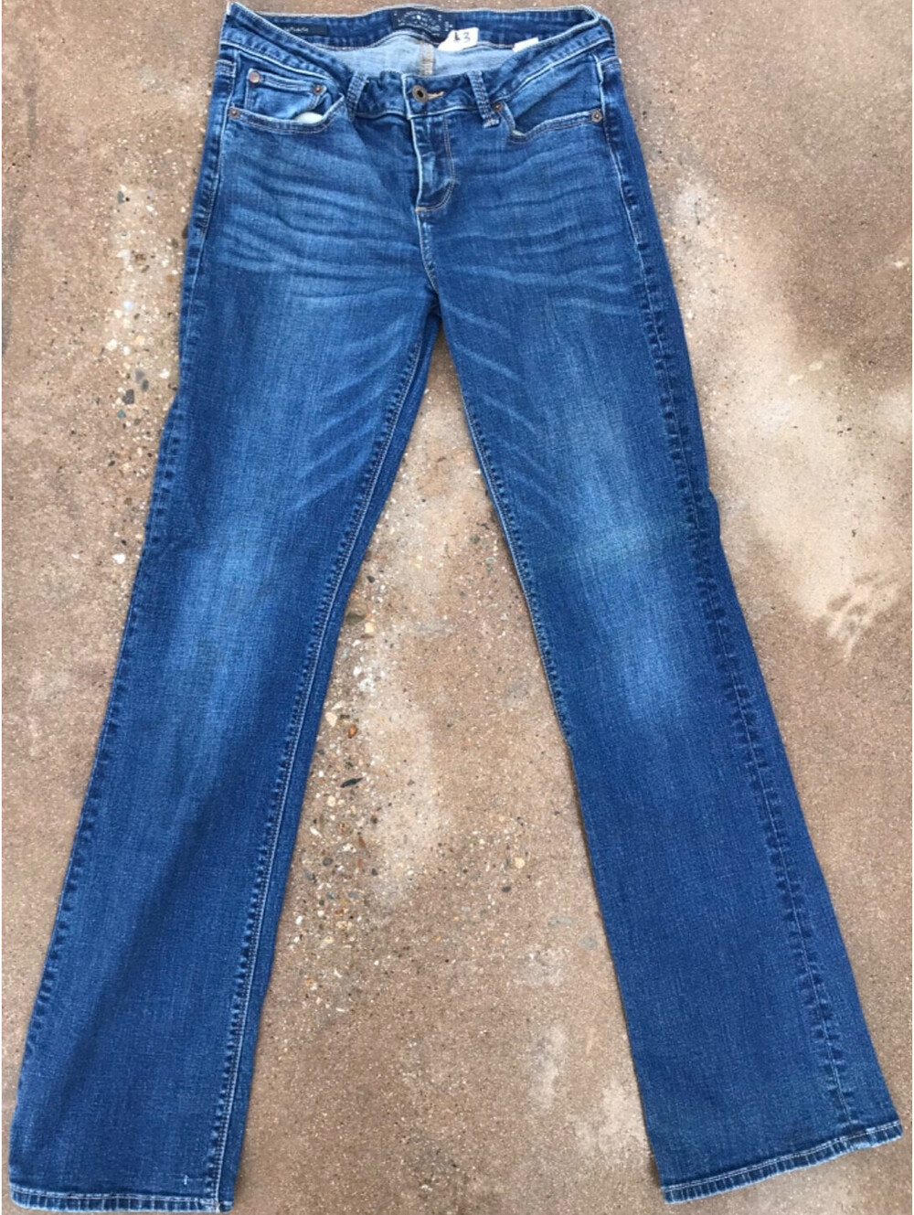 Lucky Brand Blue Jeans Womens 6/28 Lolita Boot Med Wash Mid Rise Denim Lite Fad